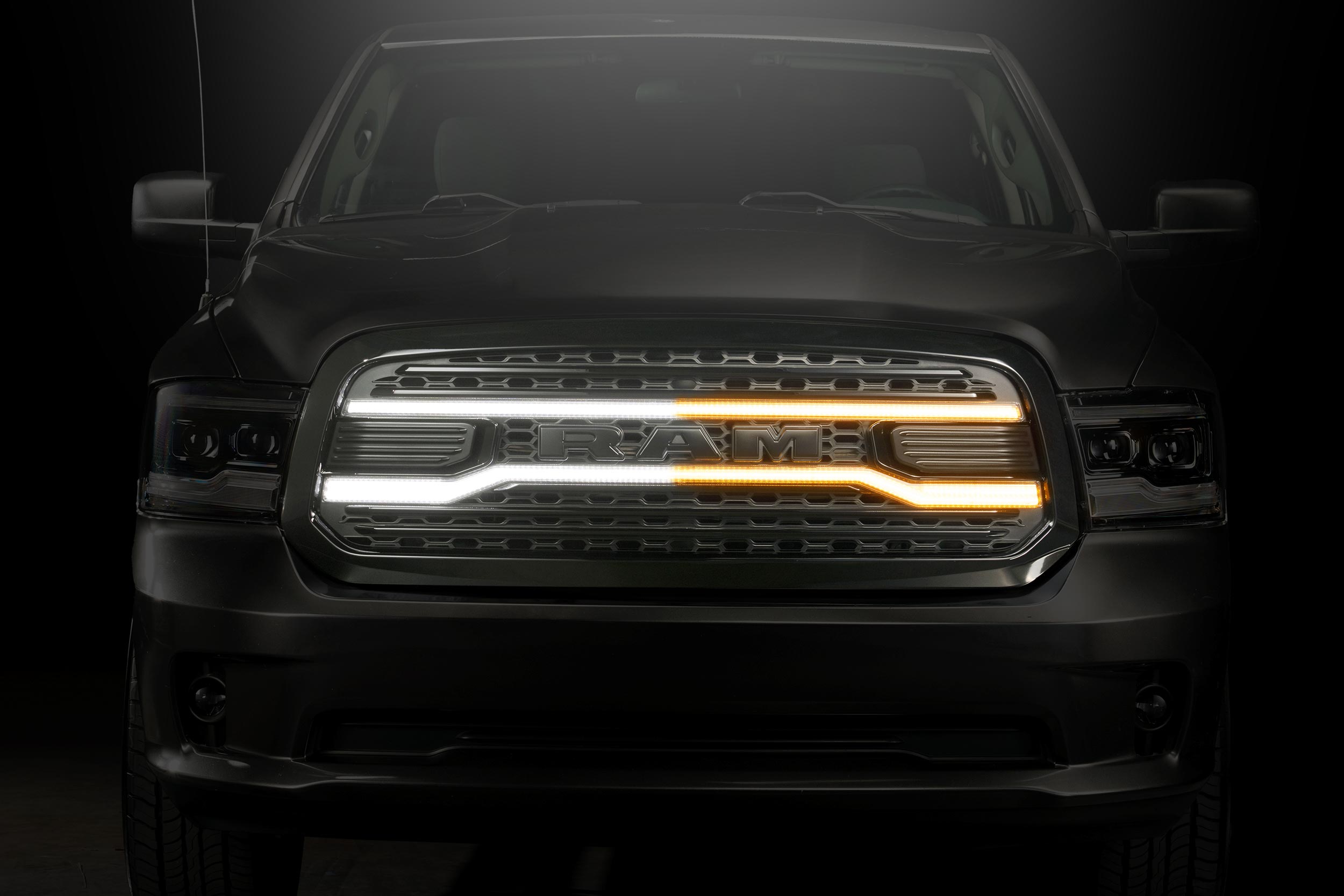 13-18 Dodge Ram 1500 XBG LED DRL Grille (Black)